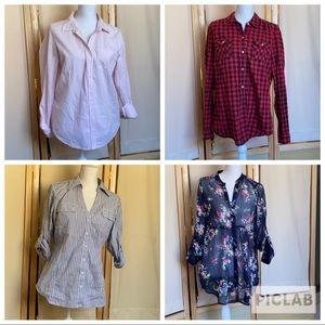 Bundle of 4 Long Sleeve Button Down Shirts